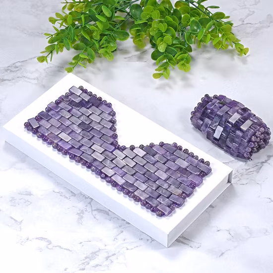 Tiger Eye Jade Face Mask Therapy Natural Stone Healing Cool Eye Mask for Sleeping for Reduce Fatigue