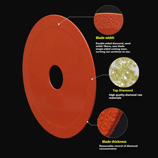 100/115/125mm Longlife Ultra Thin Jade Glass Crystal Diamond Saw Blade Cutting Disc for Quartz