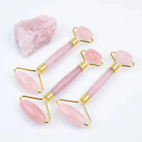 Rose Quartz Stone Facial Skin Care Crystal Anti