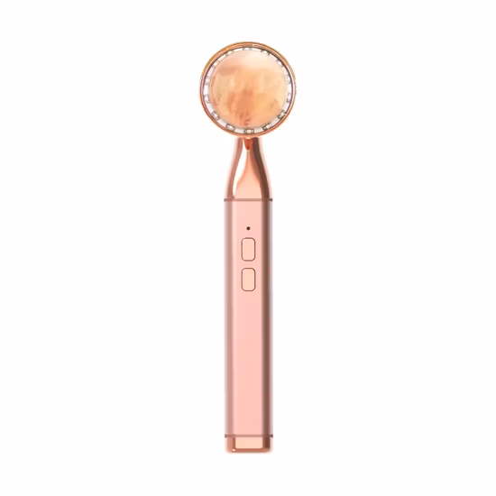 LED Heating Vibration Crystal Jade Facial Massage SPA Firm Brighten Reduce Fine Line Whitening USB Charging Jade Roller