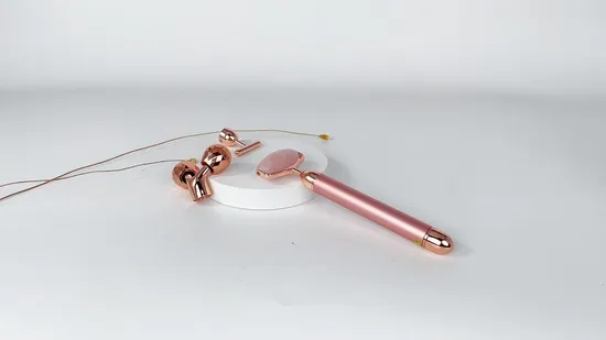 New Trend Product Wholesale Electric Gemstone Facial Massage Roller Vibrating Jade Stone Roller 