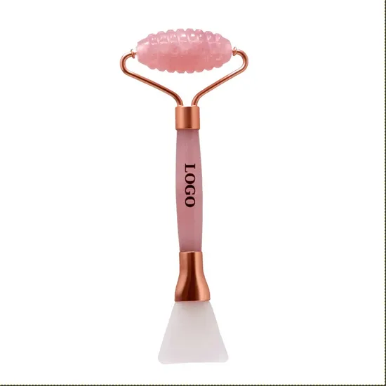 Hot Selling Natural Jade Roller Massager Beauty Tools Silicone Cosmetic Face Brushes 