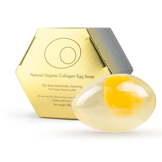 Beauty Cosmetics Skin Care Collagen Egg Soap Yoni Whitening Face Body Bleaching Cleansing Soap 
