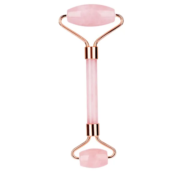 Natural Rose Quartz Beauty Massager Facial Jade Roller Without Box 