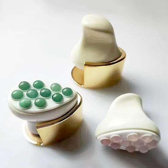 Handheld Face Massager Jade Ball Bead Foot Beauty Tool Gua Sha Natural Face Massage Facial Roller 