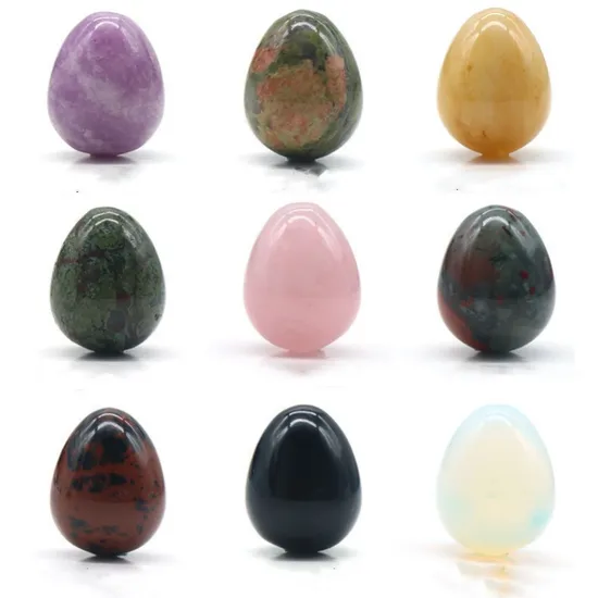 Semi Precious Stone Natural Crystal Yoni Eggs Carving 