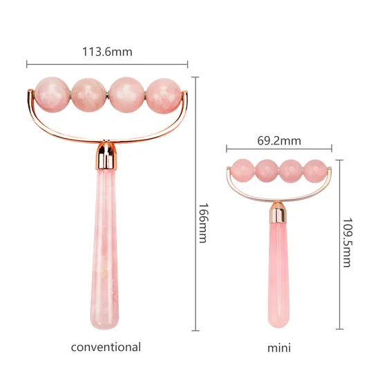 Jade Roller Pink Crystal Roller Anti