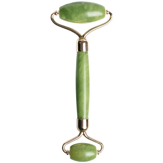 Hot Selling Dark Green Jade Roller Without Box and Gua Sha Board 